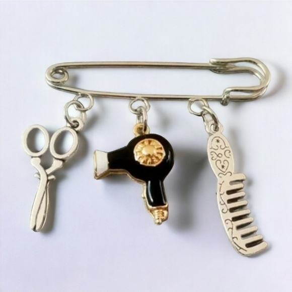 Hairdresser Salon brooch UNIQUE! - Picture 3 of 3